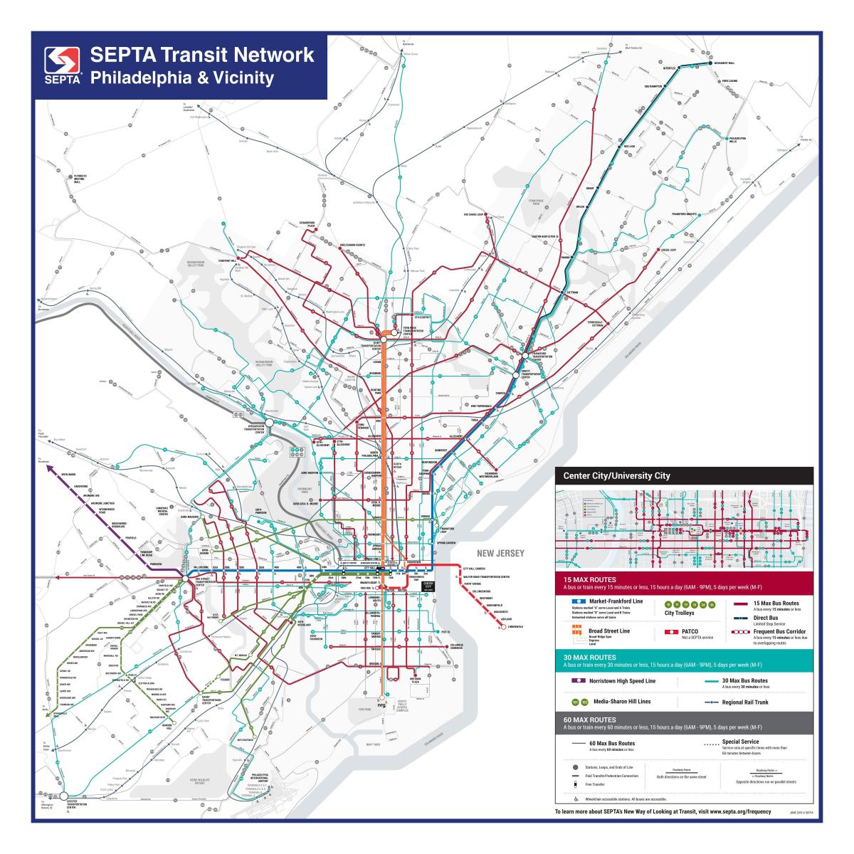 Philadelphia transport kaart